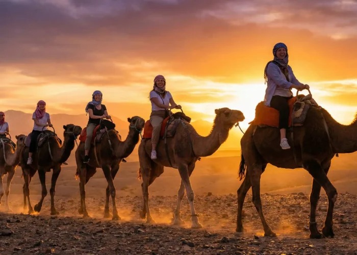 Agafay-Desert-Camel-Ride-Sunset (2)